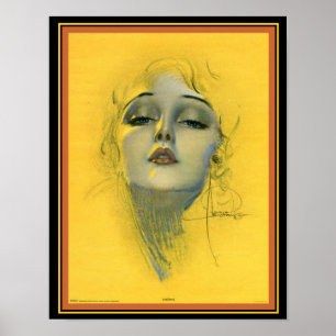 Poster Cópia Rolf Armstrong de "Cherie" Deco (1929) 11 x