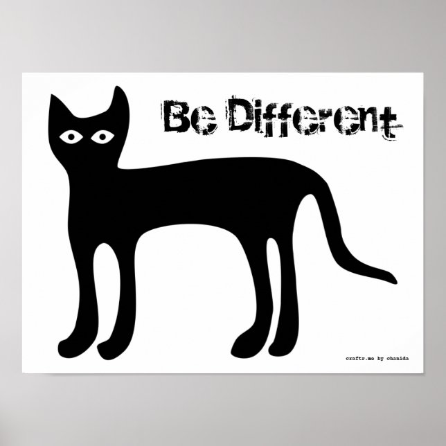 Poster - Copiar Gato, Ser Diferente (Frente)