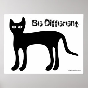 Poster - copie o gato, seja diferente