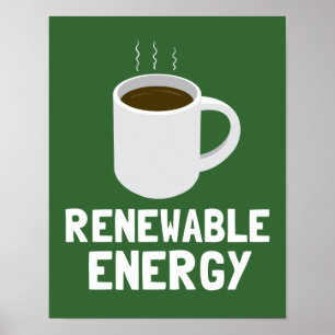 Poster Copo de café da energia renovável