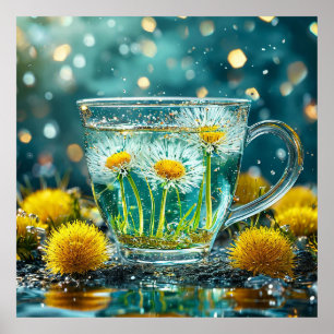 Poster Copo de gás cheio de água