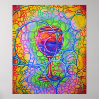 Poster copo de vinho