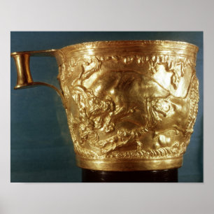 Pôster Copo, descrevendo um touro de carregamento