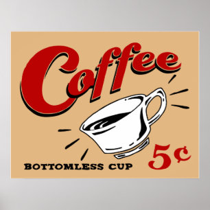 Poster Copo sem fundo do café