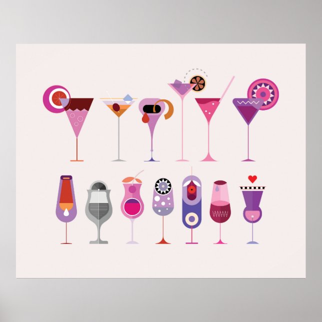 Poster Copos de Coquetel   (Frente)