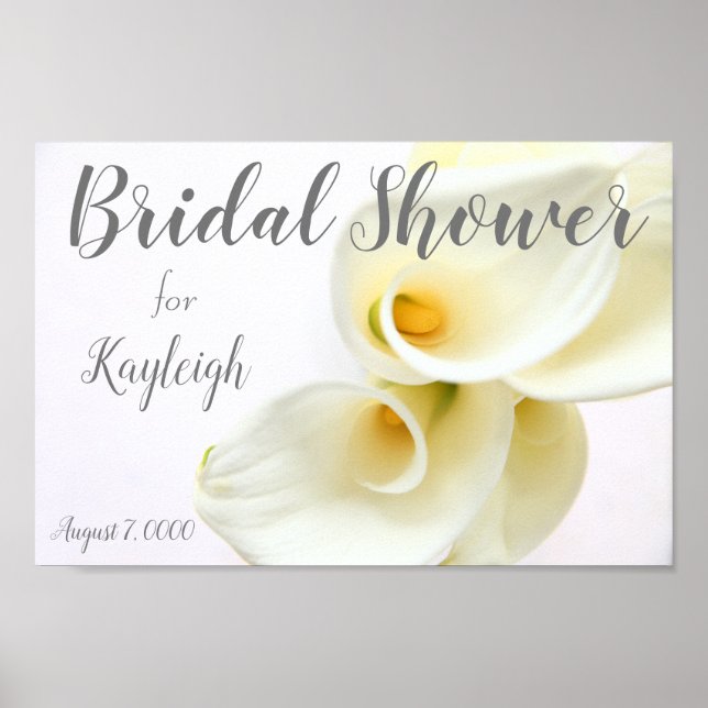 Poster Copos-de-leite suspensos closeup (Frente)