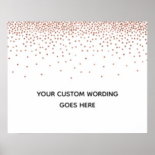 Poster Copper Confetti Faça Você Mesmo Sinal De Casamento