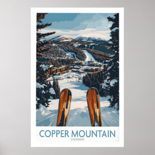 Poster Copper Mountain Colorado Arte de Parede Inverno Es