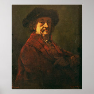 Poster Copy of a Rembrandt Self Portrait, 1869