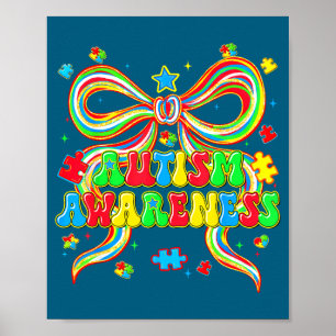 Poster Coquete conscientização do autismo enigma mulheres