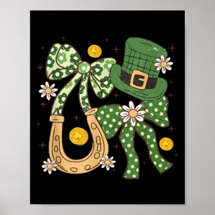 Poster Coquete Floral Patricks, Presente Divertido Trevo
