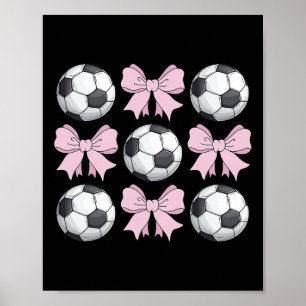 Poster Coquete Futebol Arco Gráfico de Futebol Fofo Para