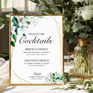 Poster Coquetéis Especiais Geometria Floral Vegetação