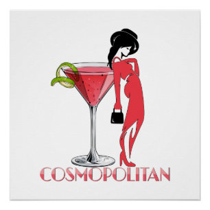 Pôster Coquetel Cosmopolita