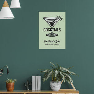 Poster Coquetel de Texto Personalizado