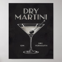 Coquetel Dry Martini Gin Vermute Elegante Preto
