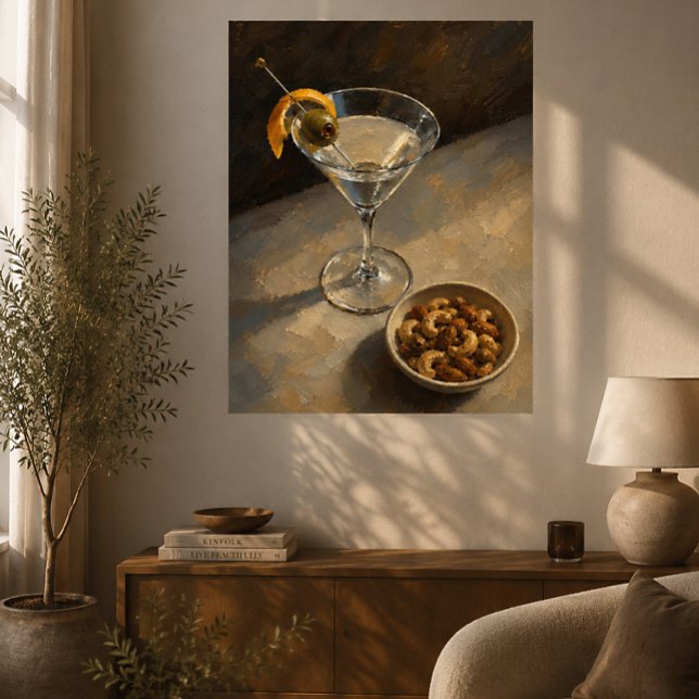 Poster Coquetel Martini Painterly  (Criador carregado)