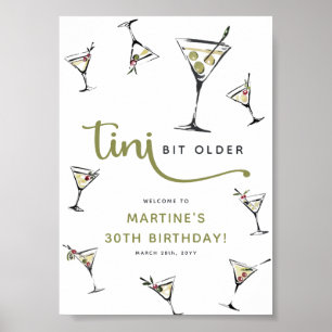 Poster Coquetel Martini 'Um Pouquinho Mais Velho' Anivers