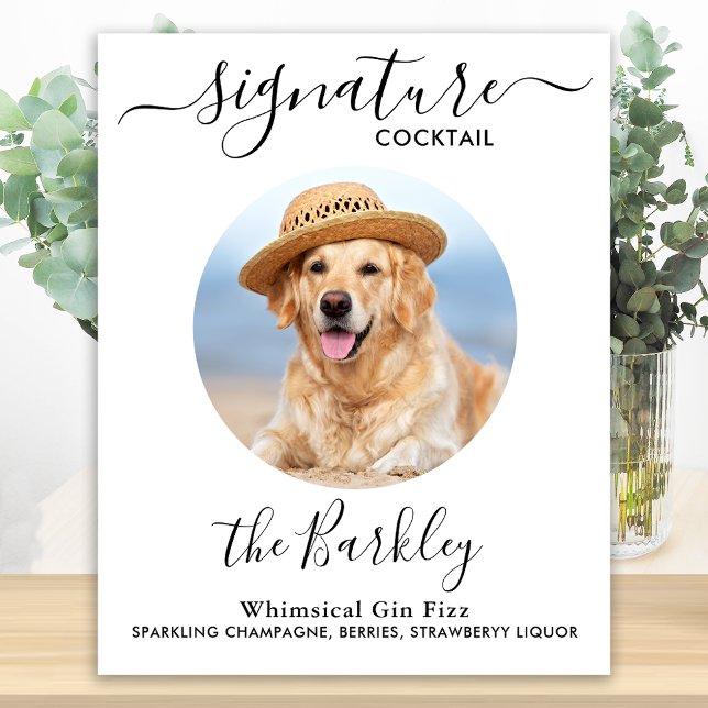 Poster Coquetel Personalizado de Casamento de Cachorro de (Criador carregado)