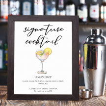 Coquetel Signature Lemon Drop para Chá de Noiva