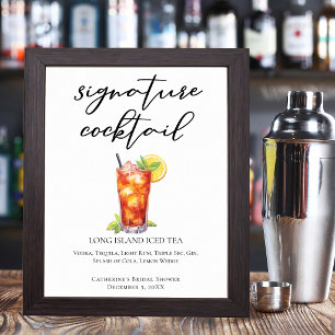 Poster Coquetel Signature Long Island Iced Tea