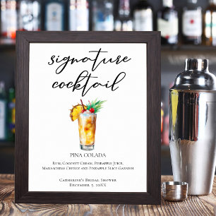 Poster Coquetel Signature Noiva Costa Piña Colada