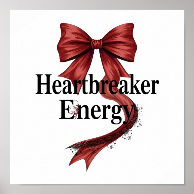 Poster Coquette Baddie Aesthetic with Red Ribbon (Frente)