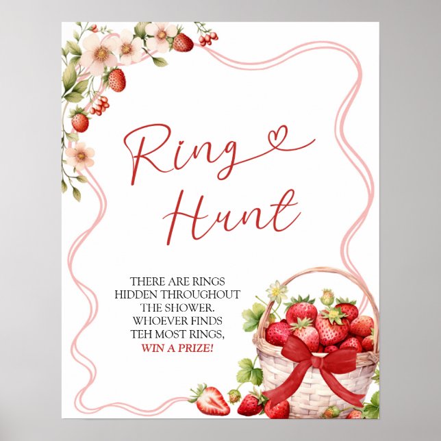 Poster Coquette Berry No Love Ring Hunt Sinal (Frente)
