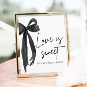 Poster Coquette Black Arco Love is Sweet Tret Favor Sinal