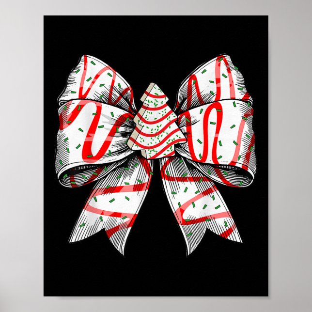 Poster Coquette Bow Christmas Tree Cake Christmas Vibes G (Frente)