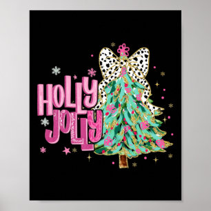 Poster Coquette Christmas Colorful Holly and Jolly Cristo
