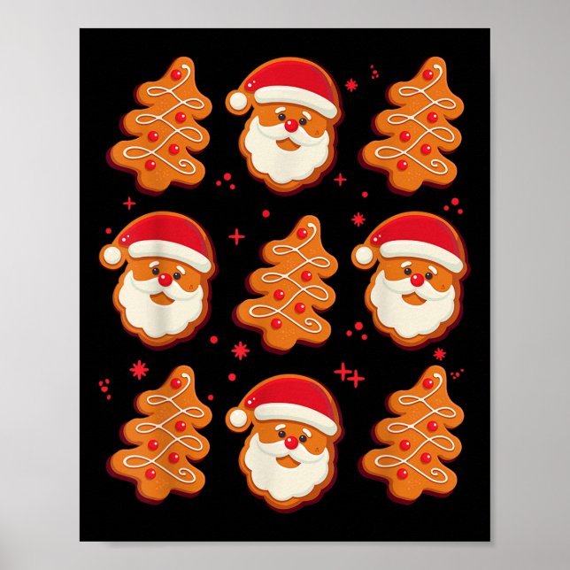 Poster Coquette Christmas Tree Cake Santa Claus Nk Christ (Frente)