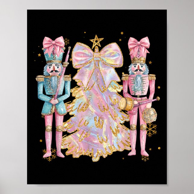 Poster Coquette Christmas Tree Nk Nutcrackers Women Kids  (Frente)