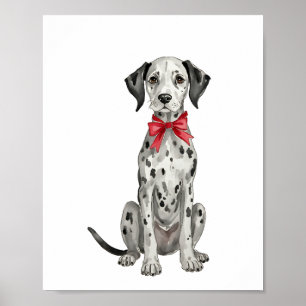 Poster Coquette Dalmatian Puppy Watercolor