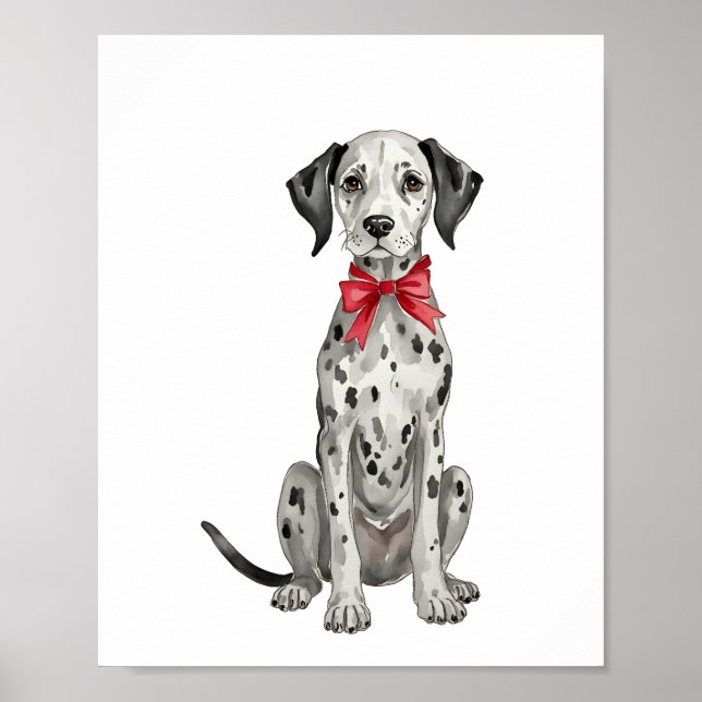 Poster Coquette Dalmatian Puppy Watercolor (Frente)