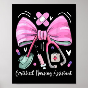 Poster Coquette de Estetoscópio Cna de Enfermagem de Ista