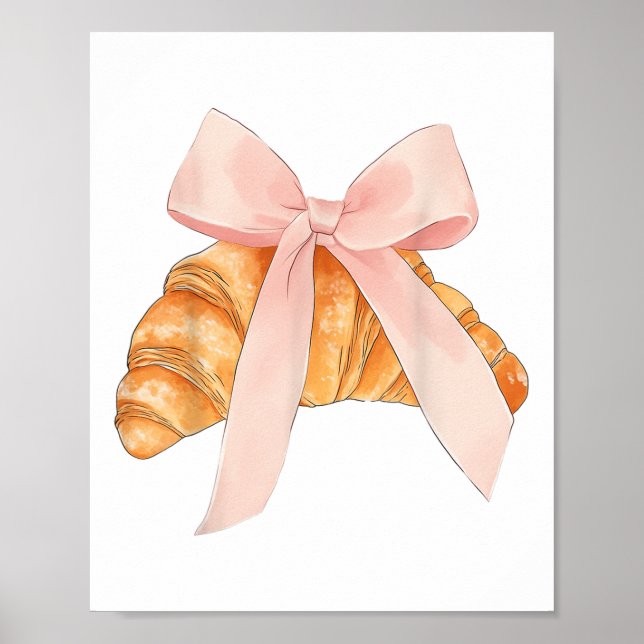 Poster Coquette Pink Arco Croissant Baker (Frente)