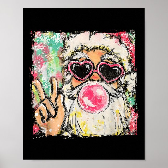 Poster Coquette Santa Christmas Bubble Gum Sungles Xmas H (Frente)