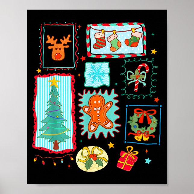Poster Coquette Tis The Season Christmas Santa Nk Preppy  (Frente)