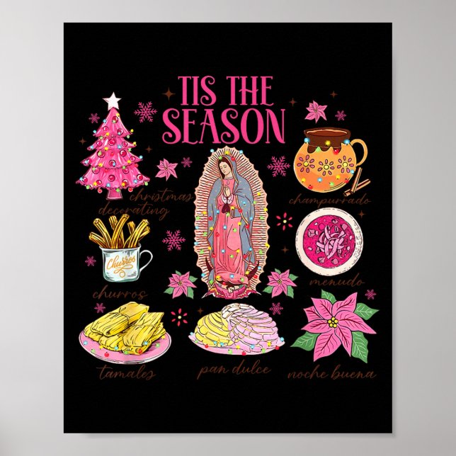 Poster Coquette Tis The Season Mexican Christmas Spanish  (Frente)