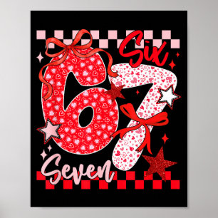 Poster Coquette Valentine 67 Six Seven Preppy Coração Laç