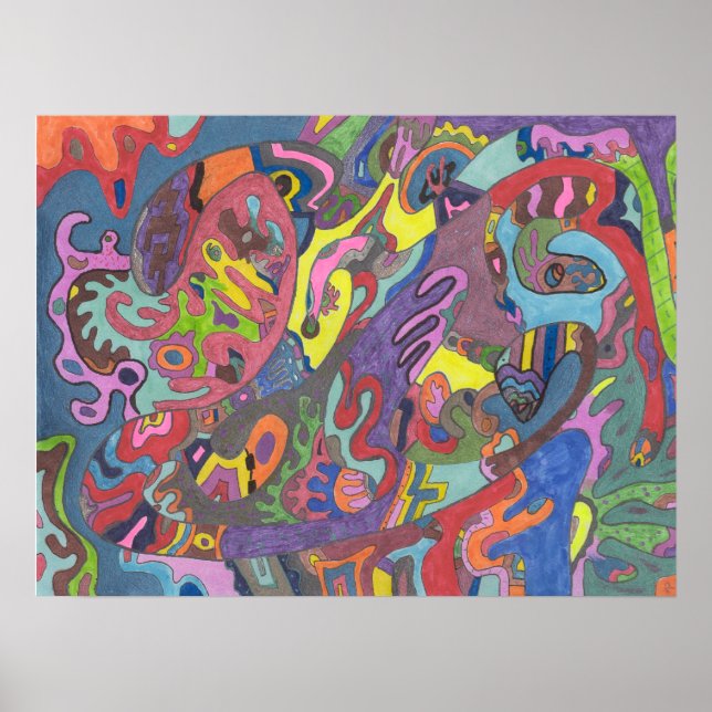 Poster Cor animada, 24x18 (Frente)