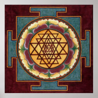 Cor da água de Sri Yantra