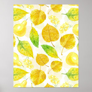 Poster Cor d'água do padrão de outono