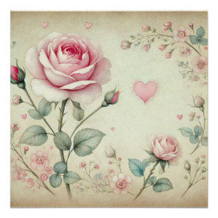 Pôster Cor d'água pastel rosa rosa cor-de-rosa cor-de-ros