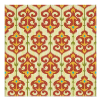 Cor damasco Ikat