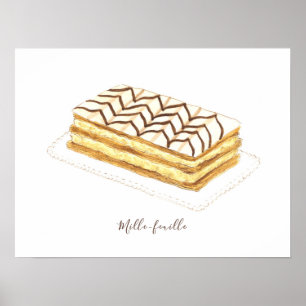 Poster Cor-de-água de pastelaria