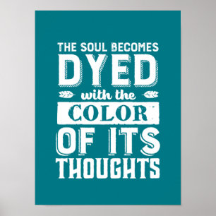Poster Cor De Citação Inspirativa De Sua Linda Alma