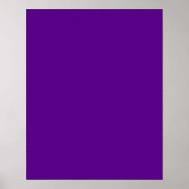 Poster Cor de Destaque Roxo Vibrante Personalizável (Frente)