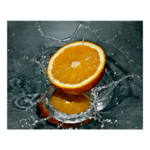 Pôster Cor de laranja positiva suculenta para o humor vit